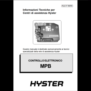 MANUALE CONTROLLO ELETTRONICO MPB HYSTER