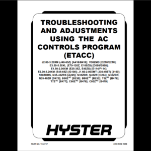 TROUBLESHOOTING AND ADJUSTEMENTS USING THE AC CONTROLS HYSTER (EN)