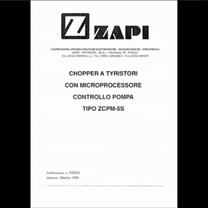 CHOPPER A TYRISTORI CON MICROPROC. CONTROLLO POMPA ZCPM-5S